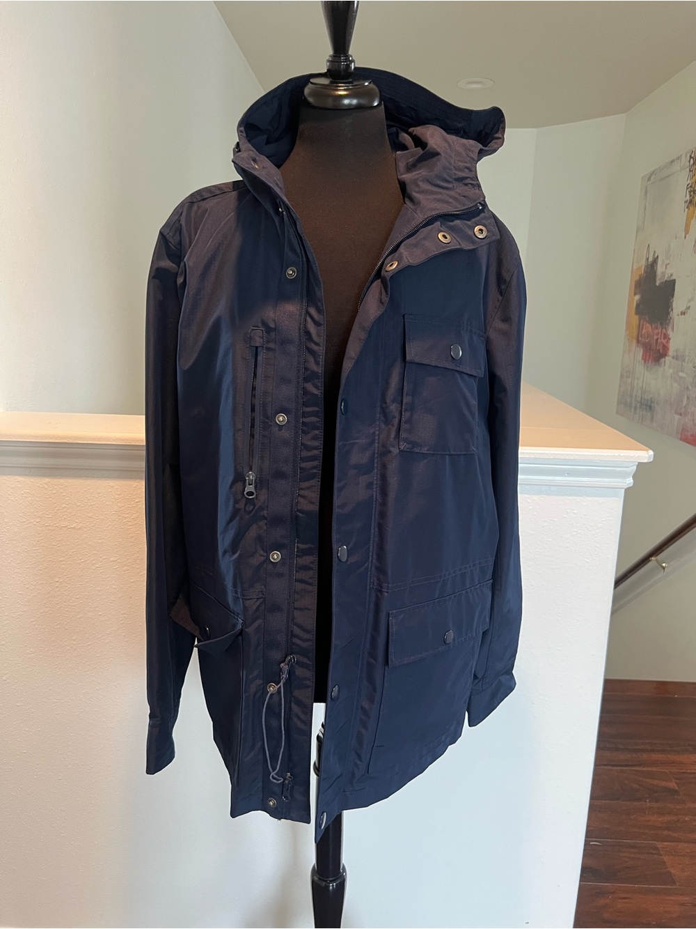 GAP Navy Blue Hooded Military Field Jacket